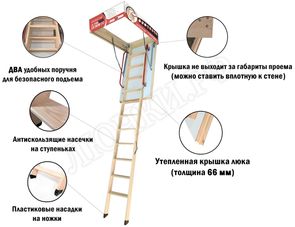 Чердачная лестница LRF Termo Extrem 66 mm Чердачная лестница LRF Termo Extrem 66 mm