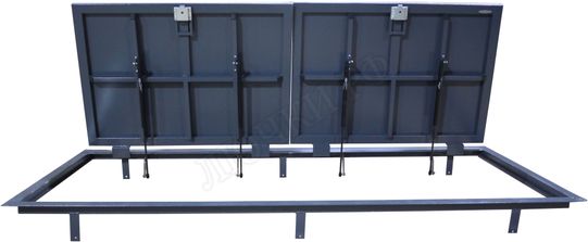 Напольный люк Самоподъемный Усиленный, Уголок, Сталь, 2 створки Напольный люк Самоподъемный Усиленный, Уголок, Сталь, 2 створки