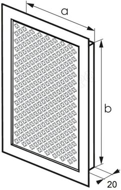 Решетка металлическая с перфорацией Цветок врезная Решетка металлическая с перфорацией Цветок врезная