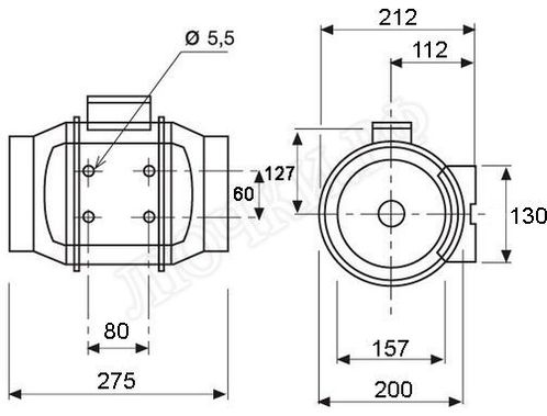 Вытяжной вентилятор канальный TD500/160 Вытяжной вентилятор канальный TD500/160